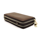 Double Zip Around Wallet with Strap