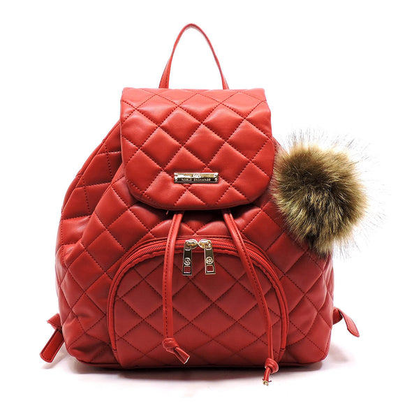 Stylish NX Noble Exchange Quilted Backpack Red