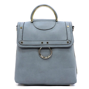 NEW O ring Flap Convertible Backpack Satchel