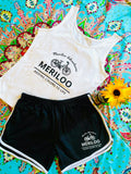 Meriloo Tank Top Shorts Set White