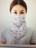 1 Fits All - White - Face Mask Scarf