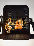 Music Themed Crossbody Shoulder Bag