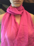 NEW Long Pink Scarf Polyester Plain