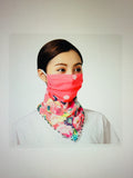 1 Fits All - Pink Combo - Face Mask Scarf