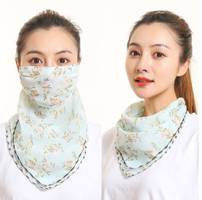 1 Fits All - L Green Yellow - Face Mask Scarf