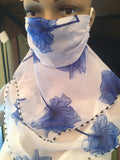 1 Fits All - BlueW - Face Mask Scarf