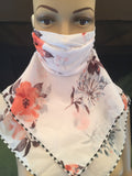 1 Fits All - PinkWGreen - Face Mask Scarf