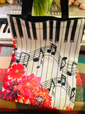 Cotton Casual Music Tote Bag