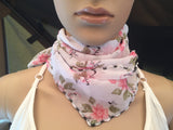 1 Fits All - Pink Green Wht - Face Mask Scarf