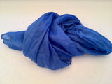 NEW Long Blue Scarf Polyester Plain