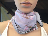 1 Fits All - LBlue Purple Wht - Face Mask Scarf