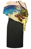 Meriloo Ocean Breeze Colors Joni Cape Dress