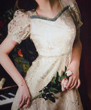 Vintage Elegant Lace Style Long Dress