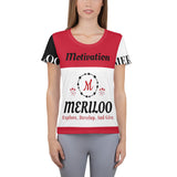 Meriloo All-Over Print Women's Athletic T-shirt