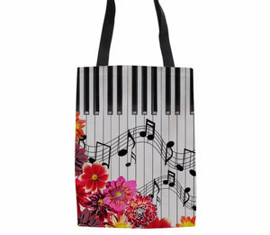Cotton Casual Music Tote Bag