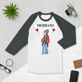 Meriloo 3/4 Sleeve Raglan Shirt