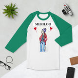 Meriloo 3/4 Sleeve Raglan Shirt